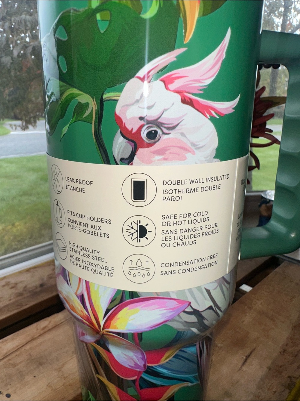 40oz. Cockatoo Stainless Steel Insulated Tumbler by Ashland ~ New - Picture 9 of 11